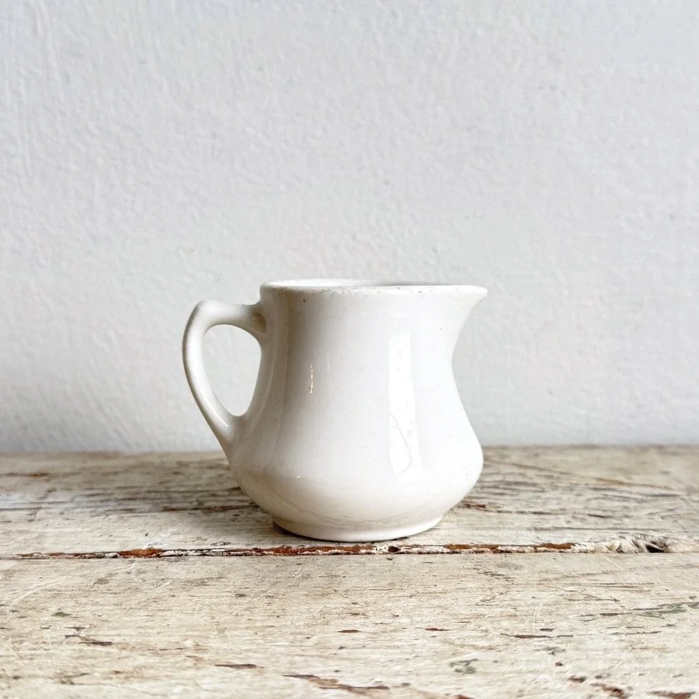 Vintage Homer Laughlin Best China White Ceramic Creamer Pitcher USA CSGC